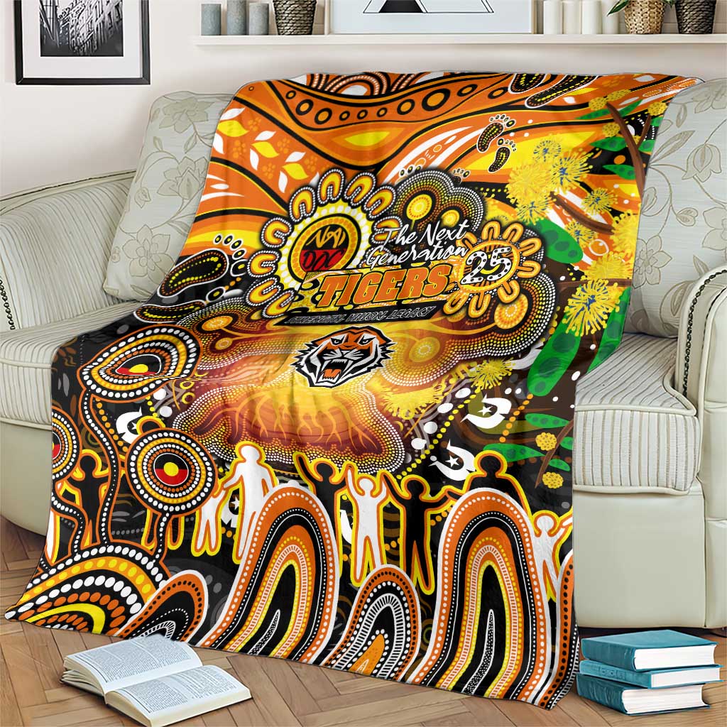 NAIDOC Week 2025 Tigers Rugby Blanket Aboriginal Dot Painting