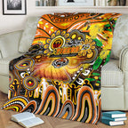 NAIDOC Week 2025 Tigers Rugby Blanket Aboriginal Dot Painting