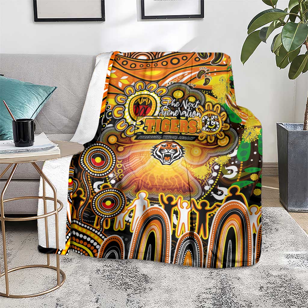 NAIDOC Week 2025 Tigers Rugby Blanket Aboriginal Dot Painting