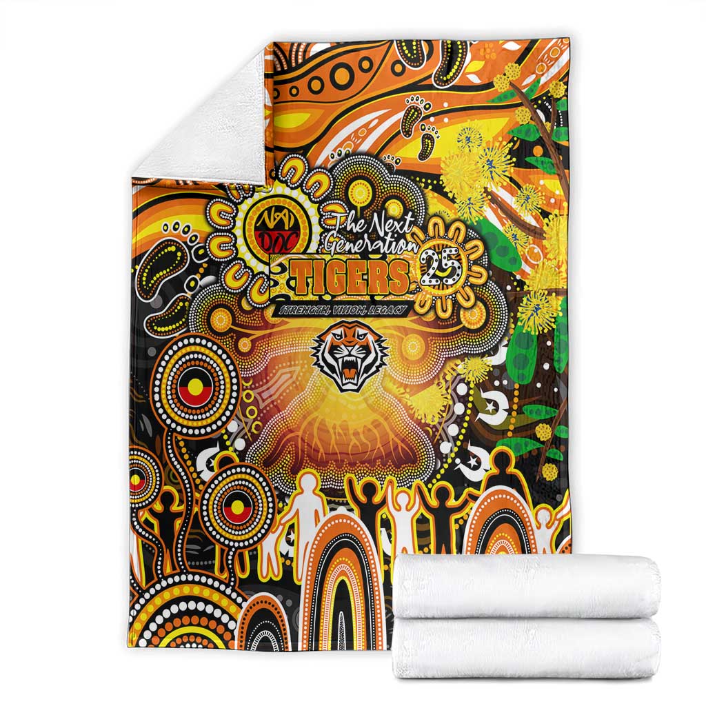 NAIDOC Week 2025 Tigers Rugby Blanket Aboriginal Dot Painting