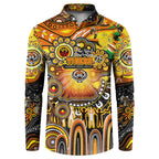 Personalised NAIDOC Week 2025 Tigers Rugby Button Sweatshirt Aboriginal Dot Painting