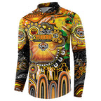 Personalised NAIDOC Week 2025 Tigers Rugby Button Sweatshirt Aboriginal Dot Painting