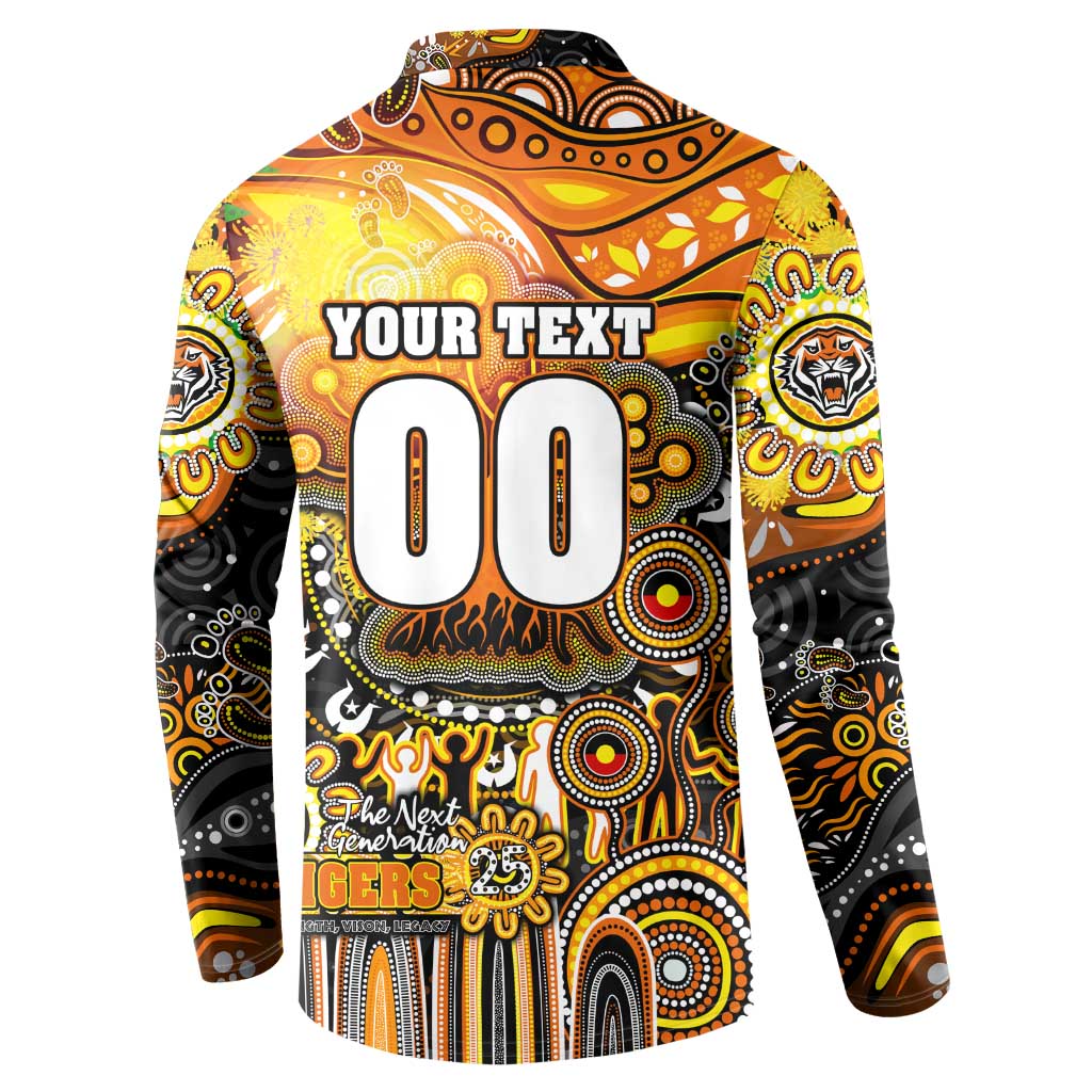 Personalised NAIDOC Week 2025 Tigers Rugby Button Sweatshirt Aboriginal Dot Painting
