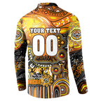 Personalised NAIDOC Week 2025 Tigers Rugby Button Sweatshirt Aboriginal Dot Painting