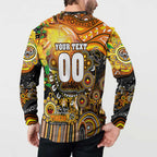 Personalised NAIDOC Week 2025 Tigers Rugby Button Sweatshirt Aboriginal Dot Painting