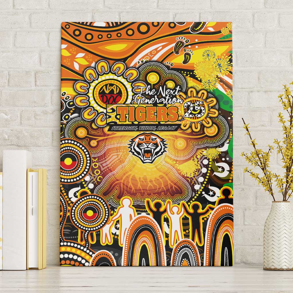 NAIDOC Week 2025 Tigers Rugby Canvas Wall Art Aboriginal Dot Painting