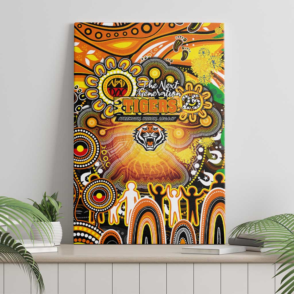 NAIDOC Week 2025 Tigers Rugby Canvas Wall Art Aboriginal Dot Painting
