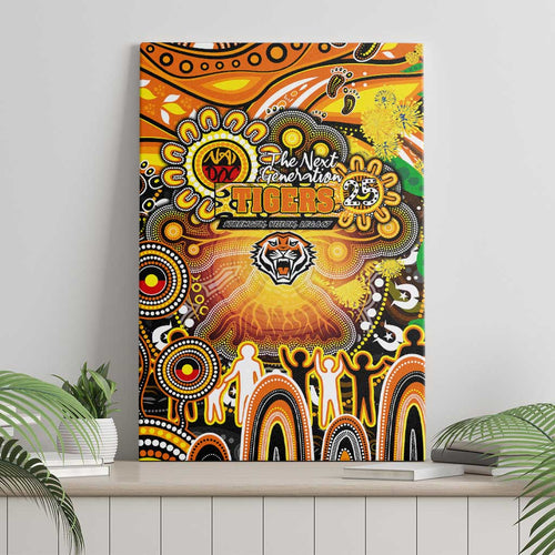 NAIDOC Week 2025 Tigers Rugby Canvas Wall Art Aboriginal Dot Painting