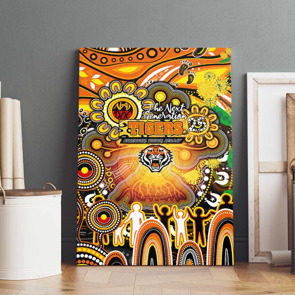 NAIDOC Week 2025 Tigers Rugby Canvas Wall Art Aboriginal Dot Painting