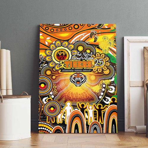 NAIDOC Week 2025 Tigers Rugby Canvas Wall Art Aboriginal Dot Painting