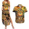 Personalised NAIDOC Week 2025 Tigers Rugby Couples Matching Summer Maxi Dress and Hawaiian Shirt Aboriginal Dot Painting