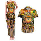 Personalised NAIDOC Week 2025 Tigers Rugby Couples Matching Tank Maxi Dress and Hawaiian Shirt Aboriginal Dot Painting