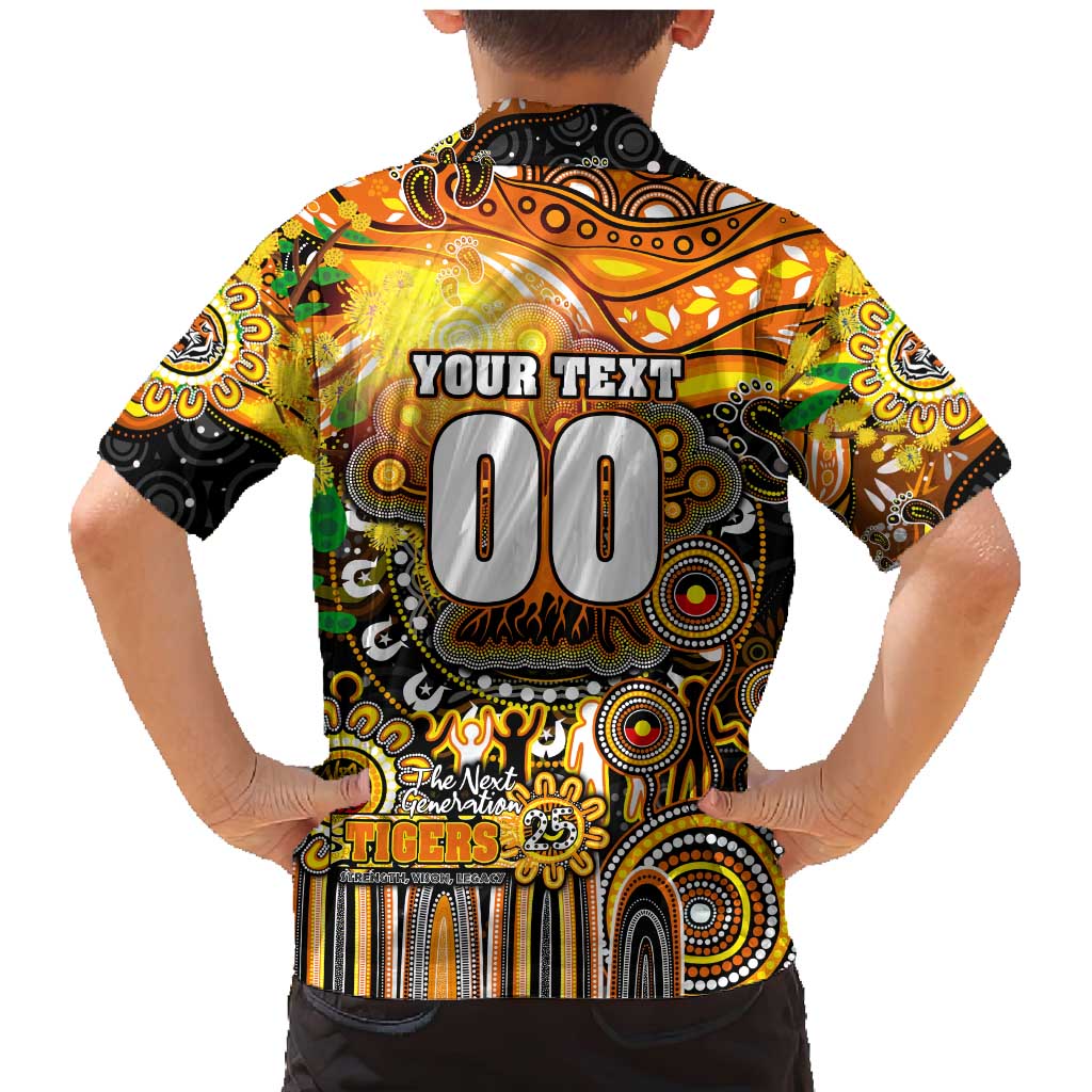 Personalised NAIDOC Week 2025 Tigers Rugby Family Matching Mermaid Dress and Hawaiian Shirt Aboriginal Dot Painting