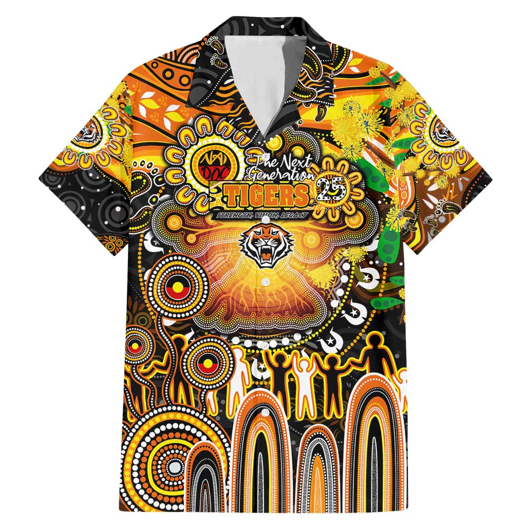 Personalised NAIDOC Week 2025 Tigers Rugby Family Matching Mermaid Dress and Hawaiian Shirt Aboriginal Dot Painting