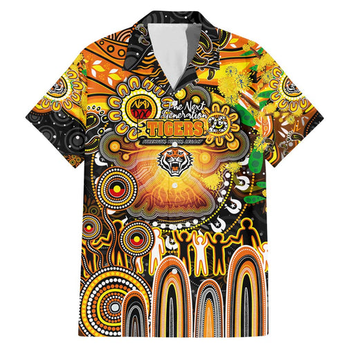 Personalised NAIDOC Week 2025 Tigers Rugby Family Matching Mermaid Dress and Hawaiian Shirt Aboriginal Dot Painting