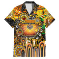 Personalised NAIDOC Week 2025 Tigers Rugby Family Matching Off The Shoulder Long Sleeve Dress and Hawaiian Shirt Aboriginal Dot Painting