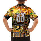 Personalised NAIDOC Week 2025 Tigers Rugby Family Matching Off Shoulder Short Dress and Hawaiian Shirt Aboriginal Dot Painting