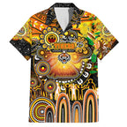 Personalised NAIDOC Week 2025 Tigers Rugby Family Matching Puletasi and Hawaiian Shirt Aboriginal Dot Painting
