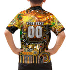 Personalised NAIDOC Week 2025 Tigers Rugby Family Matching Short Sleeve Bodycon Dress and Hawaiian Shirt Aboriginal Dot Painting