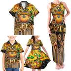 Personalised NAIDOC Week 2025 Tigers Rugby Family Matching Tank Maxi Dress and Hawaiian Shirt Aboriginal Dot Painting