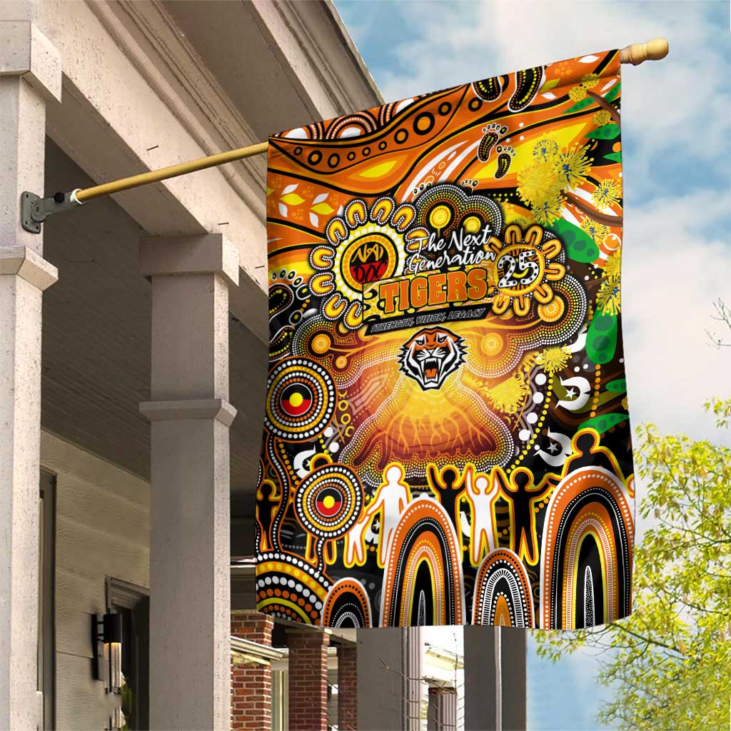 NAIDOC Week 2025 Tigers Rugby Garden Flag Aboriginal Dot Painting