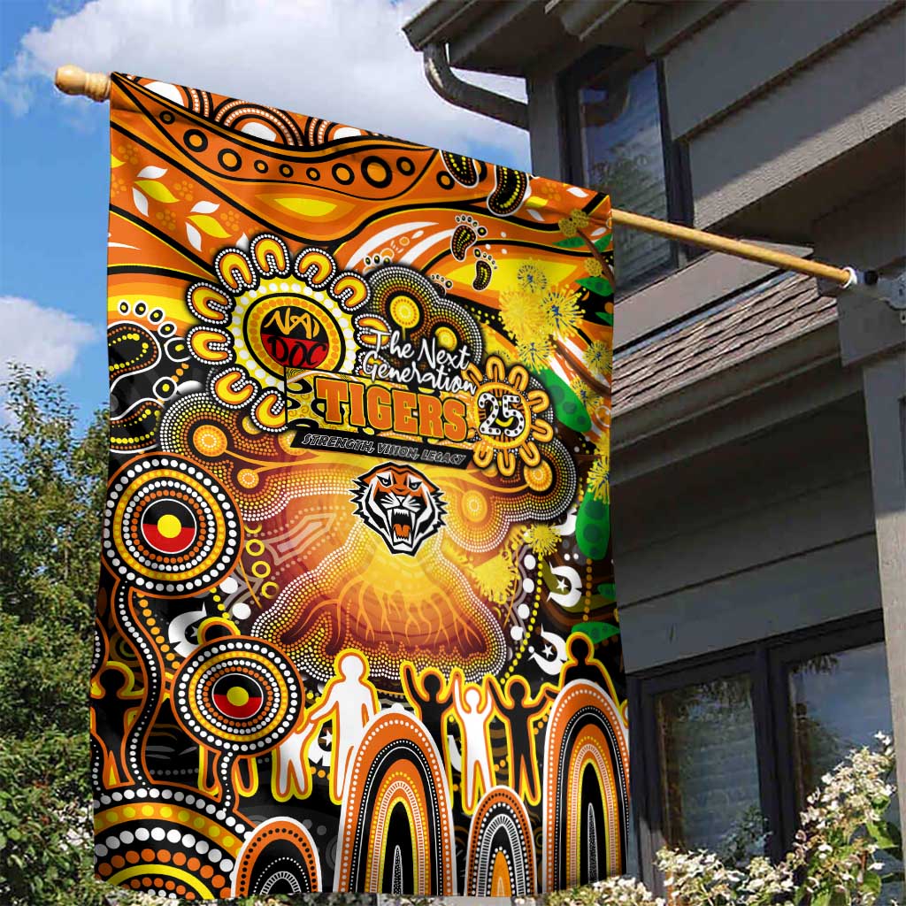 NAIDOC Week 2025 Tigers Rugby Garden Flag Aboriginal Dot Painting