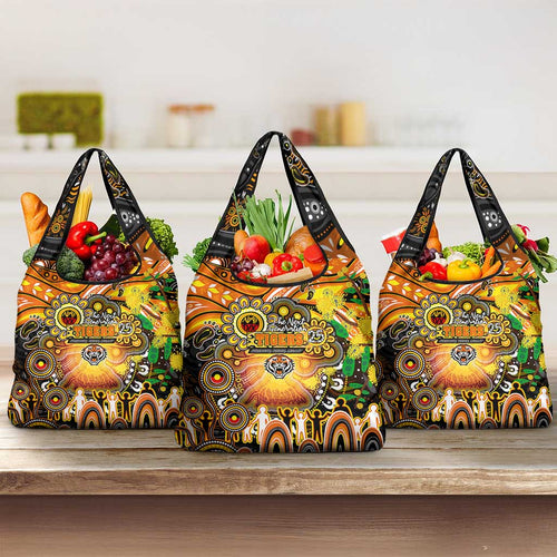 NAIDOC Week 2025 Tigers Rugby Grocery Bag Aboriginal Dot Painting