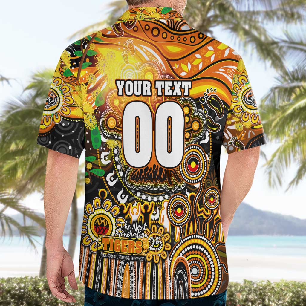 Personalised NAIDOC Week 2025 Tigers Rugby Hawaiian Shirt Aboriginal Dot Painting