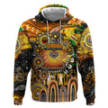 Personalised NAIDOC Week 2025 Tigers Rugby Hoodie Aboriginal Dot Painting