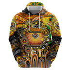 Personalised NAIDOC Week 2025 Tigers Rugby Hoodie Aboriginal Dot Painting