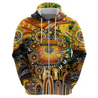 Personalised NAIDOC Week 2025 Tigers Rugby Hoodie Aboriginal Dot Painting