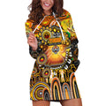 Personalised NAIDOC Week 2025 Tigers Rugby Hoodie Dress Aboriginal Dot Painting