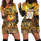 Personalised NAIDOC Week 2025 Tigers Rugby Hoodie Dress Aboriginal Dot Painting