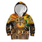 Personalised NAIDOC Week 2025 Tigers Rugby Kid Hoodie Aboriginal Dot Painting