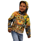 Personalised NAIDOC Week 2025 Tigers Rugby Kid Hoodie Aboriginal Dot Painting