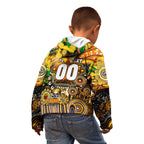 Personalised NAIDOC Week 2025 Tigers Rugby Kid Hoodie Aboriginal Dot Painting