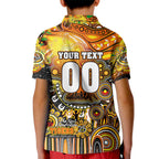 Personalised NAIDOC Week 2025 Tigers Rugby Kid Polo Shirt Aboriginal Dot Painting