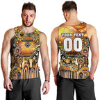 Personalised NAIDOC Week 2025 Tigers Rugby Men Tank Top Aboriginal Dot Painting