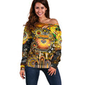 Personalised NAIDOC Week 2025 Tigers Rugby Off Shoulder Sweater Aboriginal Dot Painting