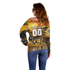 Personalised NAIDOC Week 2025 Tigers Rugby Off Shoulder Sweater Aboriginal Dot Painting