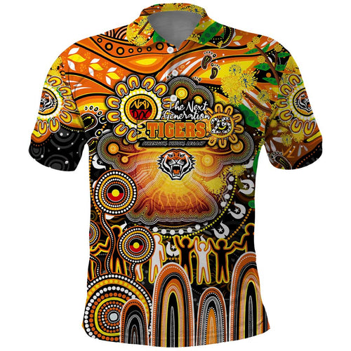 Personalised NAIDOC Week 2025 Tigers Rugby Polo Shirt Aboriginal Dot Painting