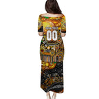 Personalised NAIDOC Week 2025 Tigers Rugby Puletasi Aboriginal Dot Painting