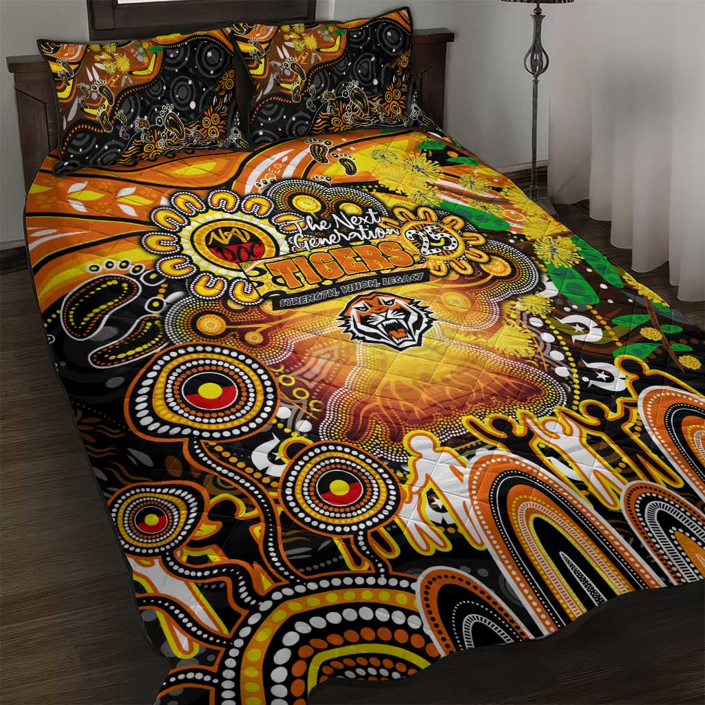 NAIDOC Week 2025 Tigers Rugby Quilt Bed Set Aboriginal Dot Painting