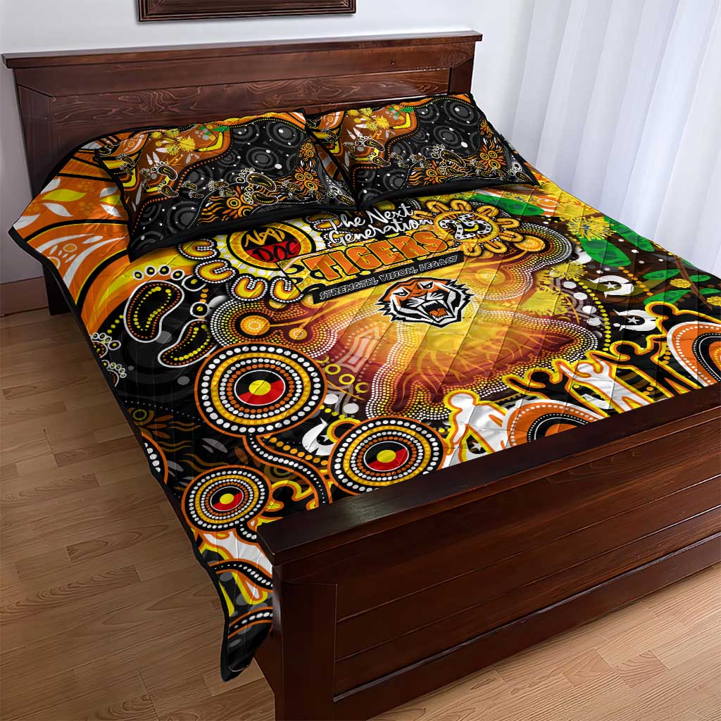NAIDOC Week 2025 Tigers Rugby Quilt Bed Set Aboriginal Dot Painting