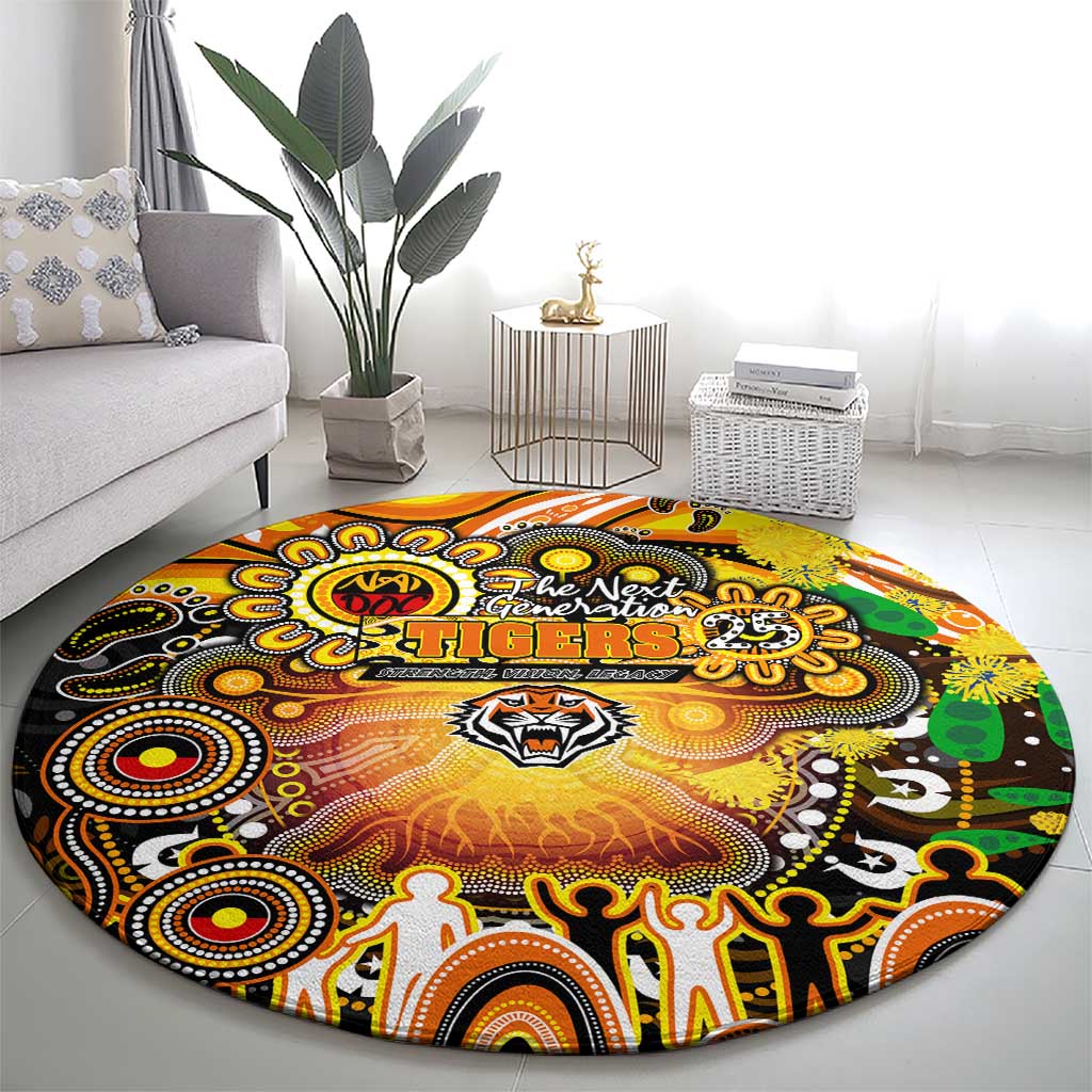 NAIDOC Week 2025 Tigers Rugby Round Carpet Aboriginal Dot Painting
