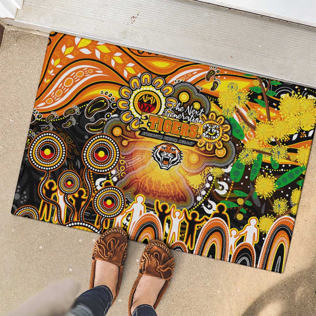 NAIDOC Week 2025 Tigers Rugby Rubber Doormat Aboriginal Dot Painting