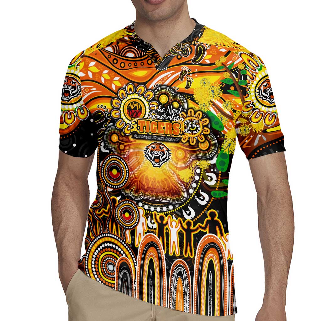Personalised NAIDOC Week 2025 Tigers Rugby Rugby Jersey Aboriginal Dot Painting