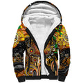 Personalised NAIDOC Week 2025 Tigers Rugby Sherpa Hoodie Aboriginal Dot Painting