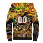 Personalised NAIDOC Week 2025 Tigers Rugby Sherpa Hoodie Aboriginal Dot Painting