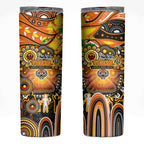 NAIDOC Week 2025 Tigers Rugby Skinny Tumbler Aboriginal Dot Painting
